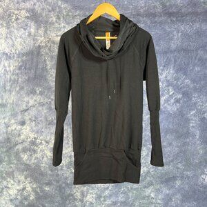 Lucy Black Long Sleeve Cowl Neck Sweatshirt